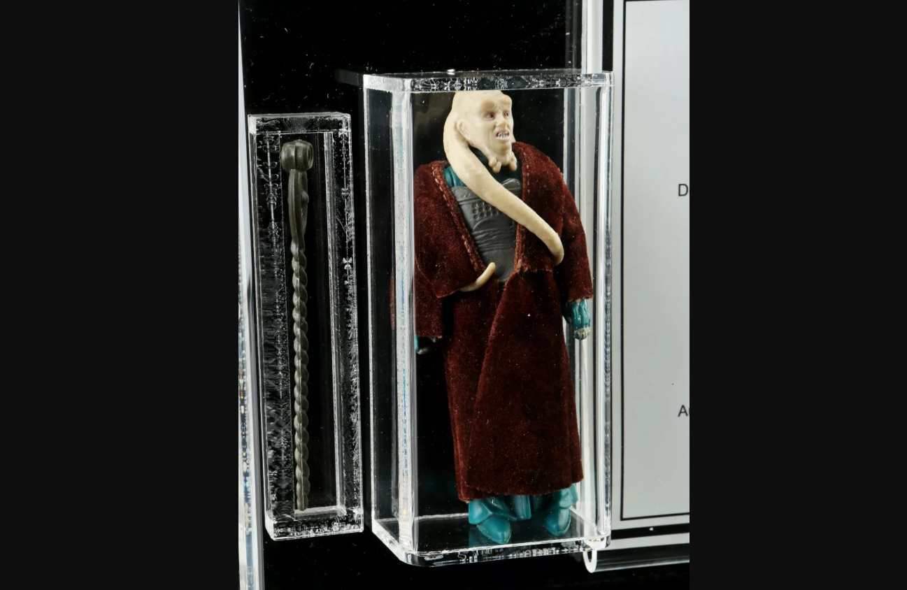 Vintage Star Wars Figure Burgundy Cape Bib Fortuna Lili Ledy UKG Graded 80 w COA Mexican
