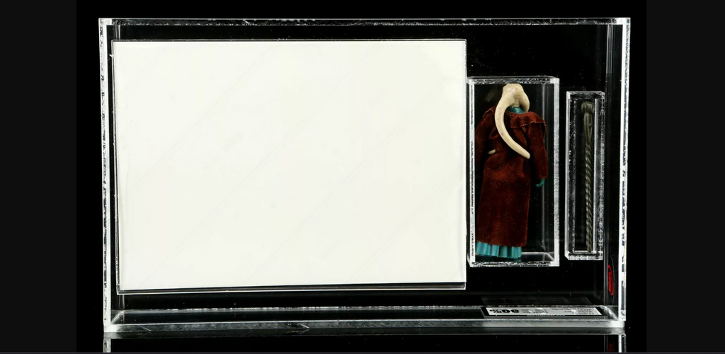 Vintage Star Wars Figure Burgundy Cape Bib Fortuna Lili Ledy UKG Graded 80 w COA Mexican
