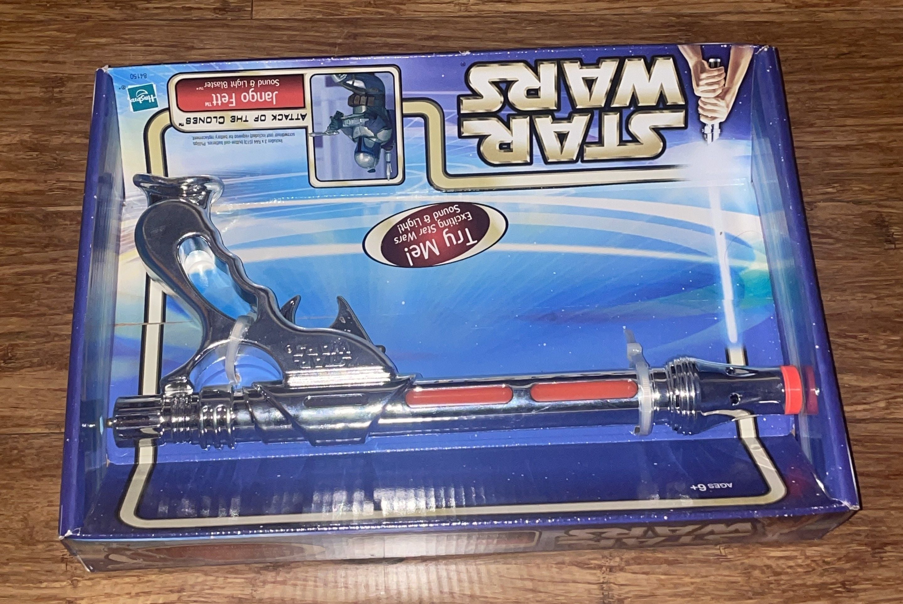 Jango Fett Sound & Light Blaster 2002 STAR WARS Attack of the Clones NEW MIB