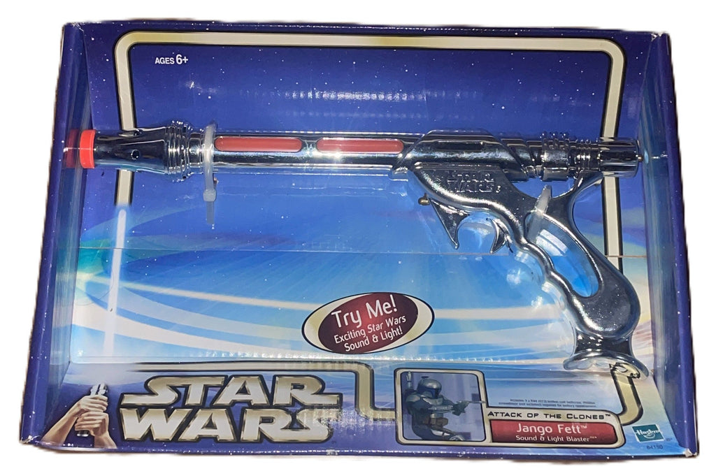 Jango Fett Sound & Light Blaster 2002 STAR WARS Attack of the Clones NEW MIB