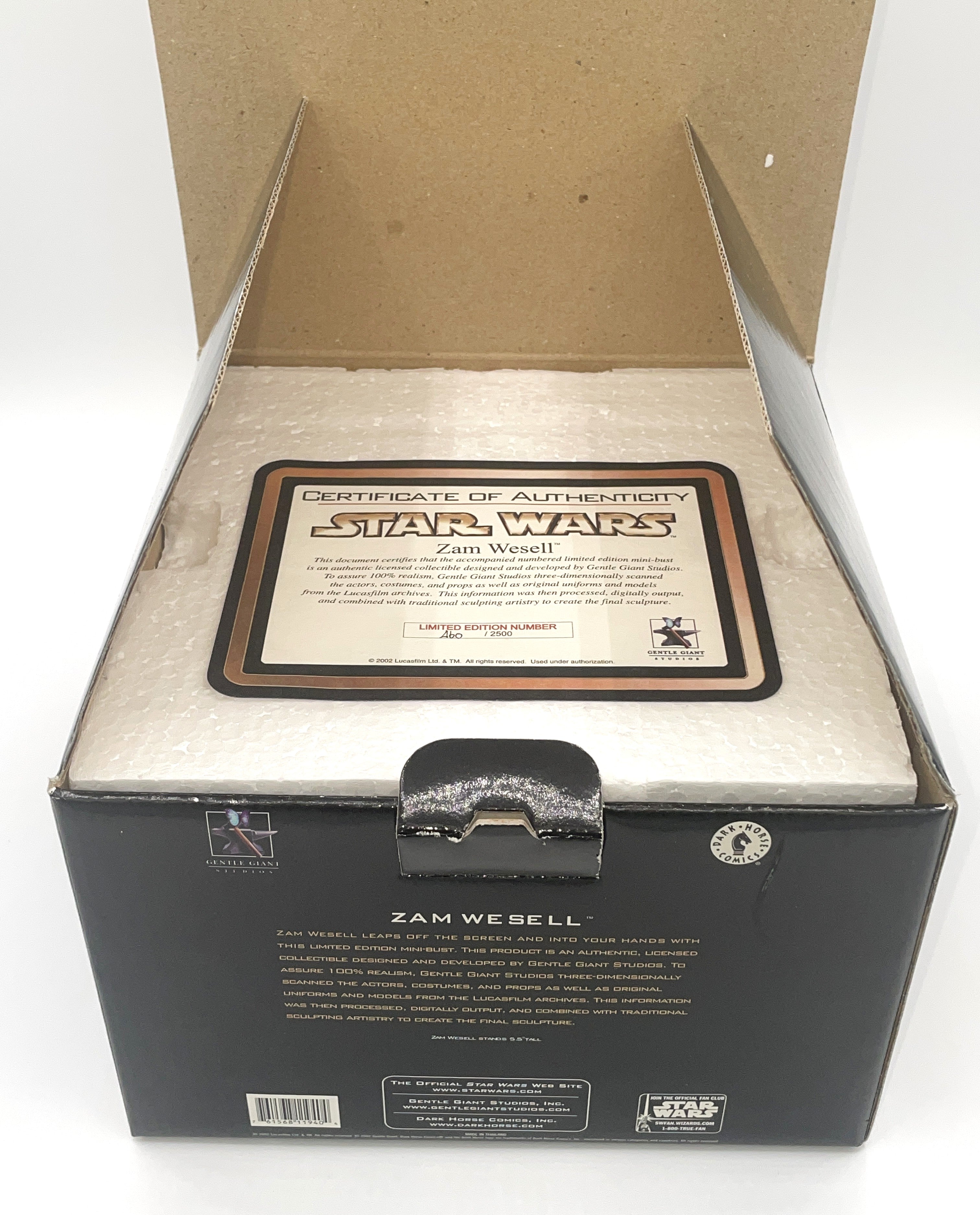 Gentle Giant Star Wars Zam Wesell 1/6 Collectible Bust 2007