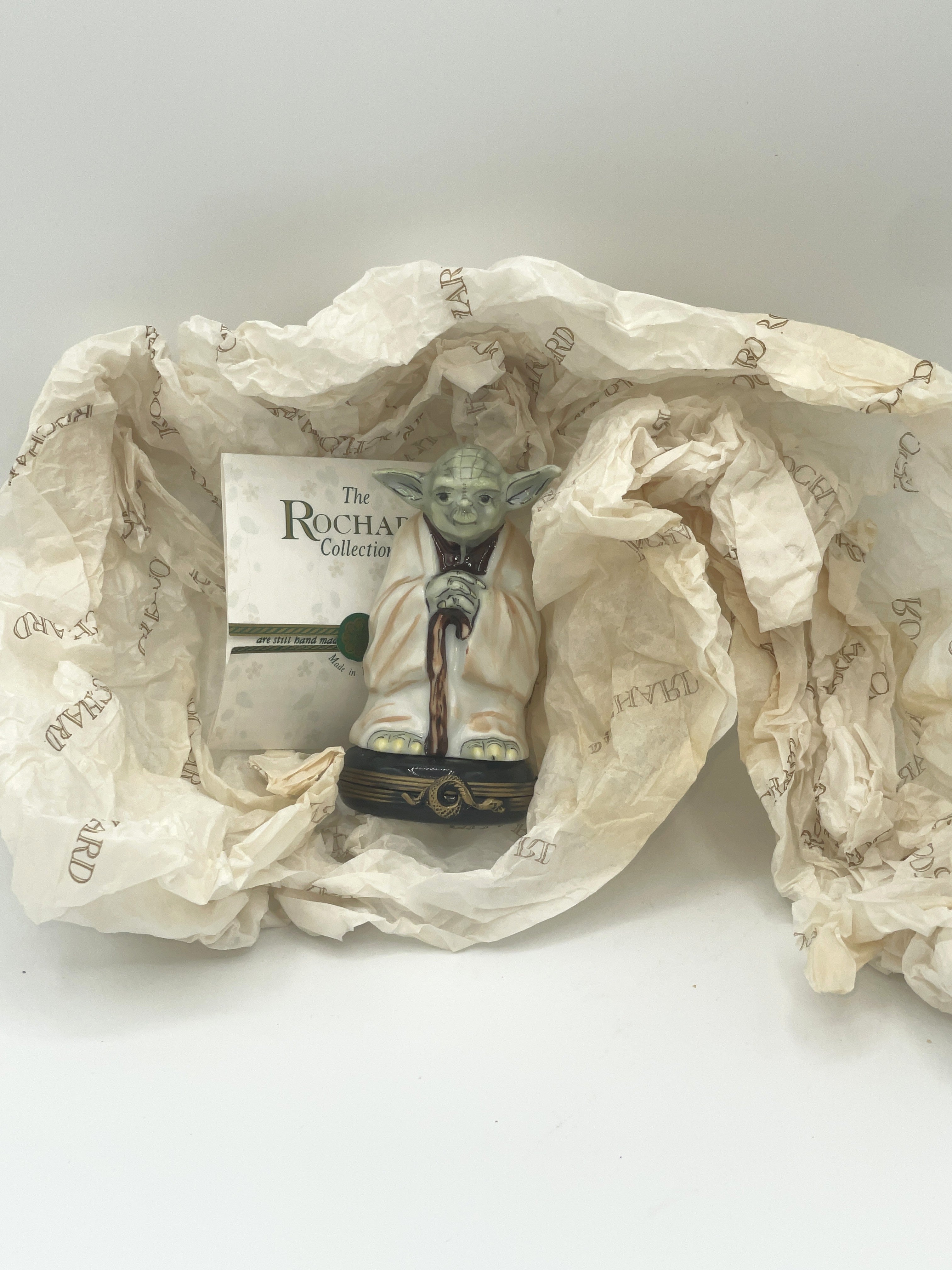 Rochard Limoges Yoda Star Wars 1998 Fao Schwarz Hand Painted in France 10