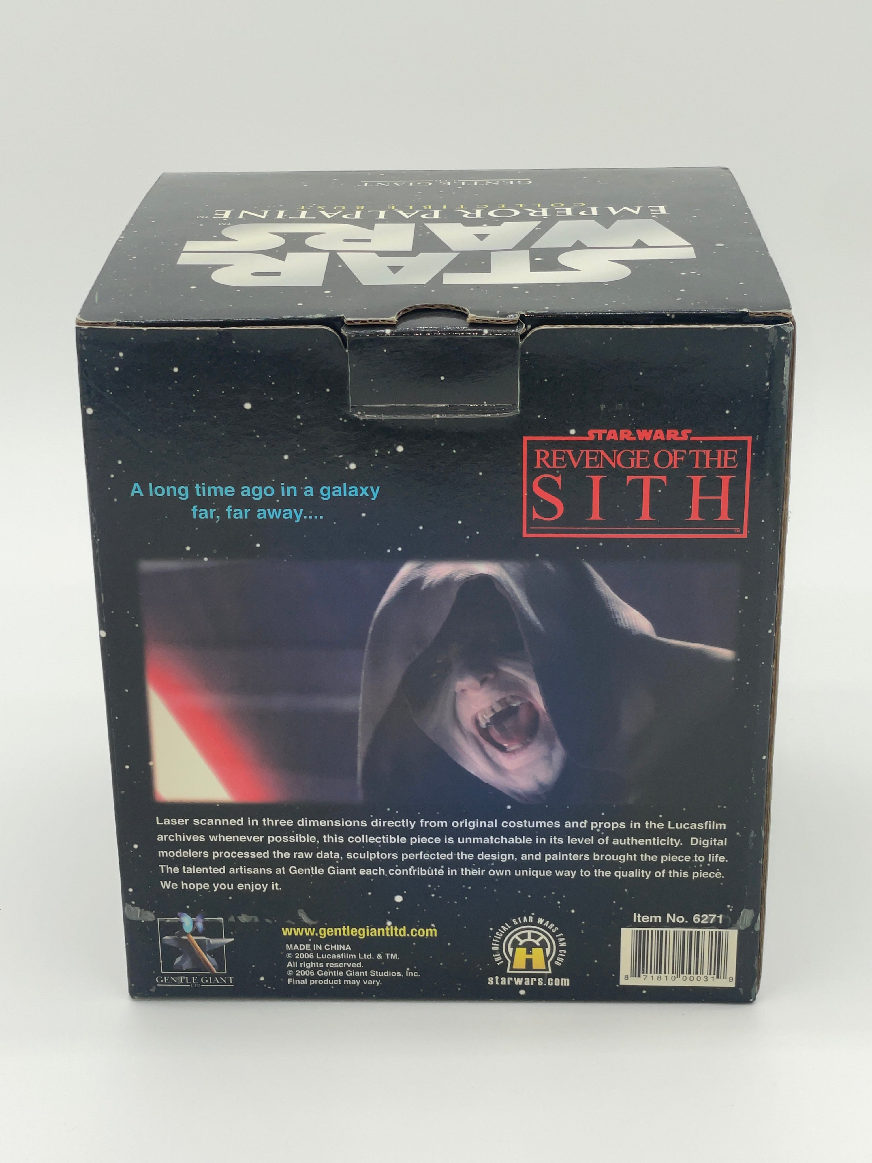 Gentle Giant Star Wars Emperor Palpatine Collectible Mini Bust 2006 RotS