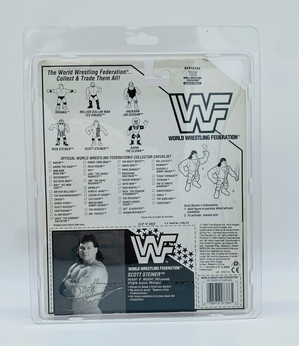 Vintage WWF Scott Steiner Figure (1994) Hasbro – Factory Sealed MOC! WWE Wrestling Collectible
