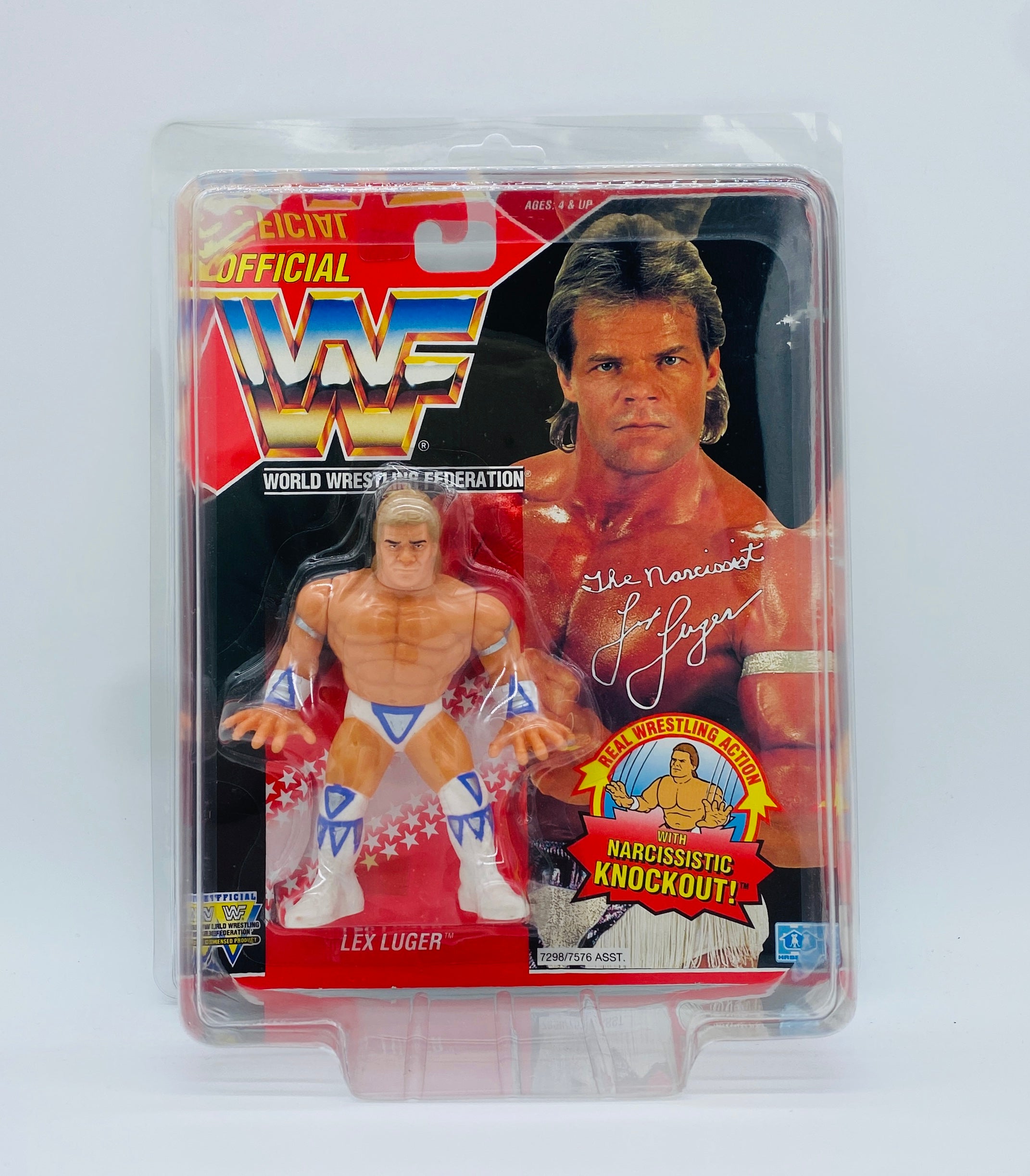 Vintage WWF Lex Luger Action Figure Hasbro – Factory Sealed MOC! Rare Narcissistic Knockout WWF Collectible