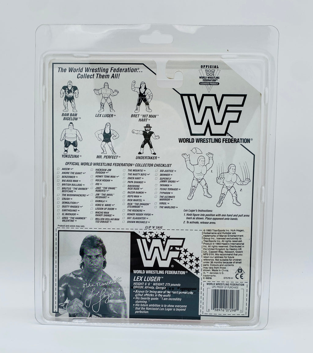 Vintage WWF Lex Luger Action Figure Hasbro – Factory Sealed MOC! Rare Narcissistic Knockout WWF Collectible