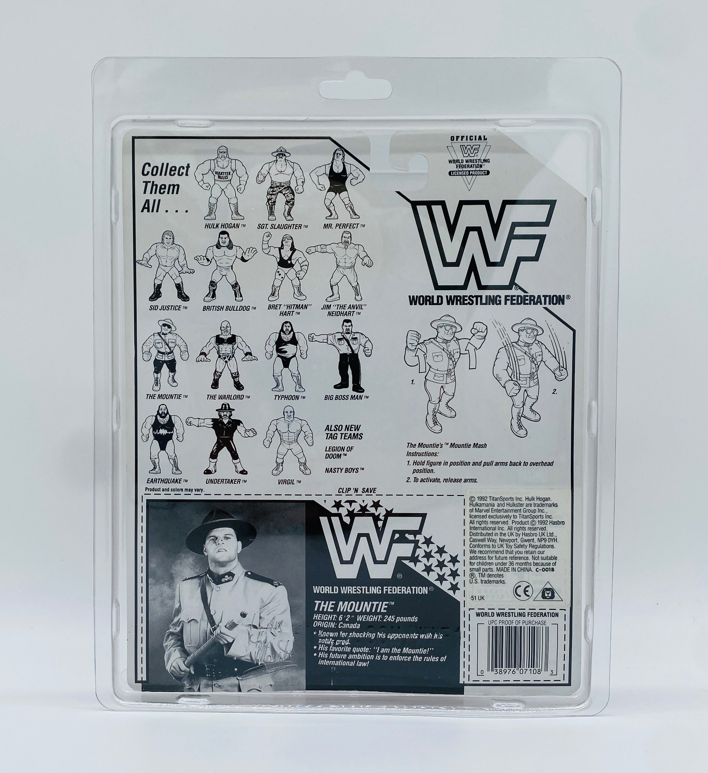 Vintage WWF The Mountie Action Figure (1993) Hasbro – Wrestling Collectible Factory Sealed!&nbsp;