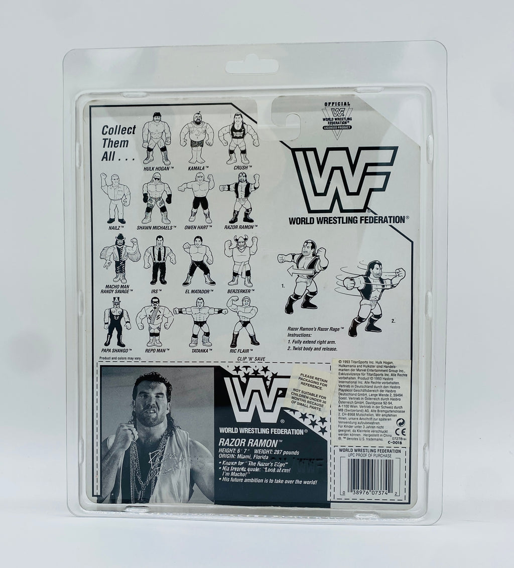 Vintage WWF Razor Ramon Hasbro Figure – Factory Sealed on Card! Rare Collectible Wrestling Legend