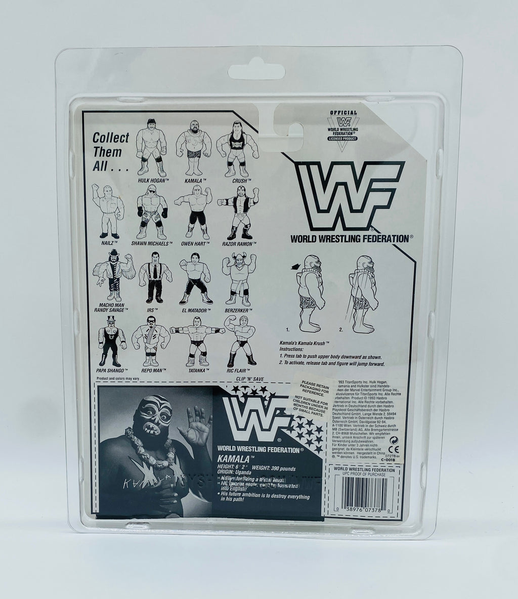 Vintage WWF Kamala Hasbro Figure – Factory Sealed on Card! Rare 1990s Wrestling Collectible