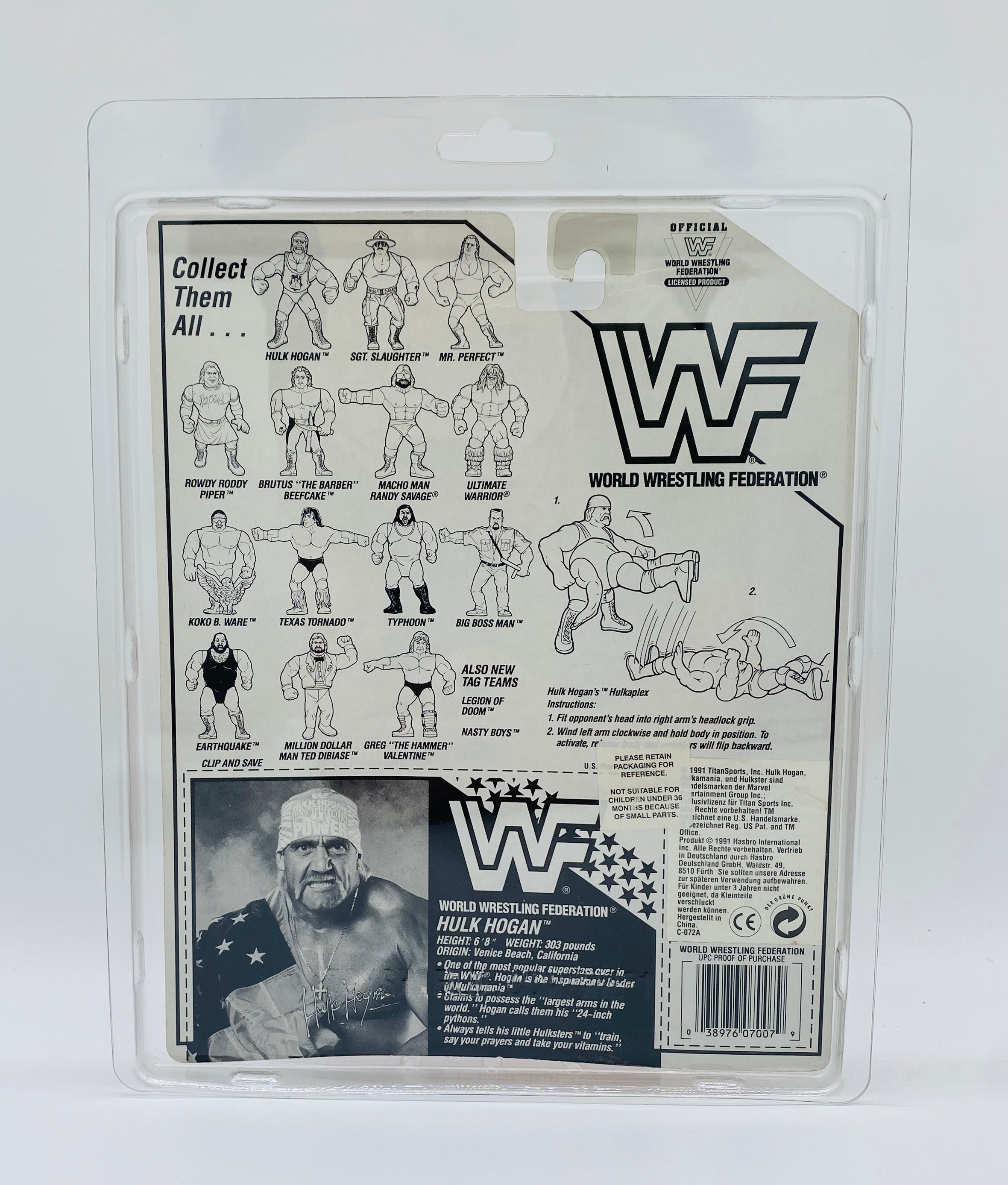 Vintage WWF Hulk Hogan Hasbro Figure – Sealed on Card with Hulkaplex Action! 1990s Wrestling Collectible&nbsp;