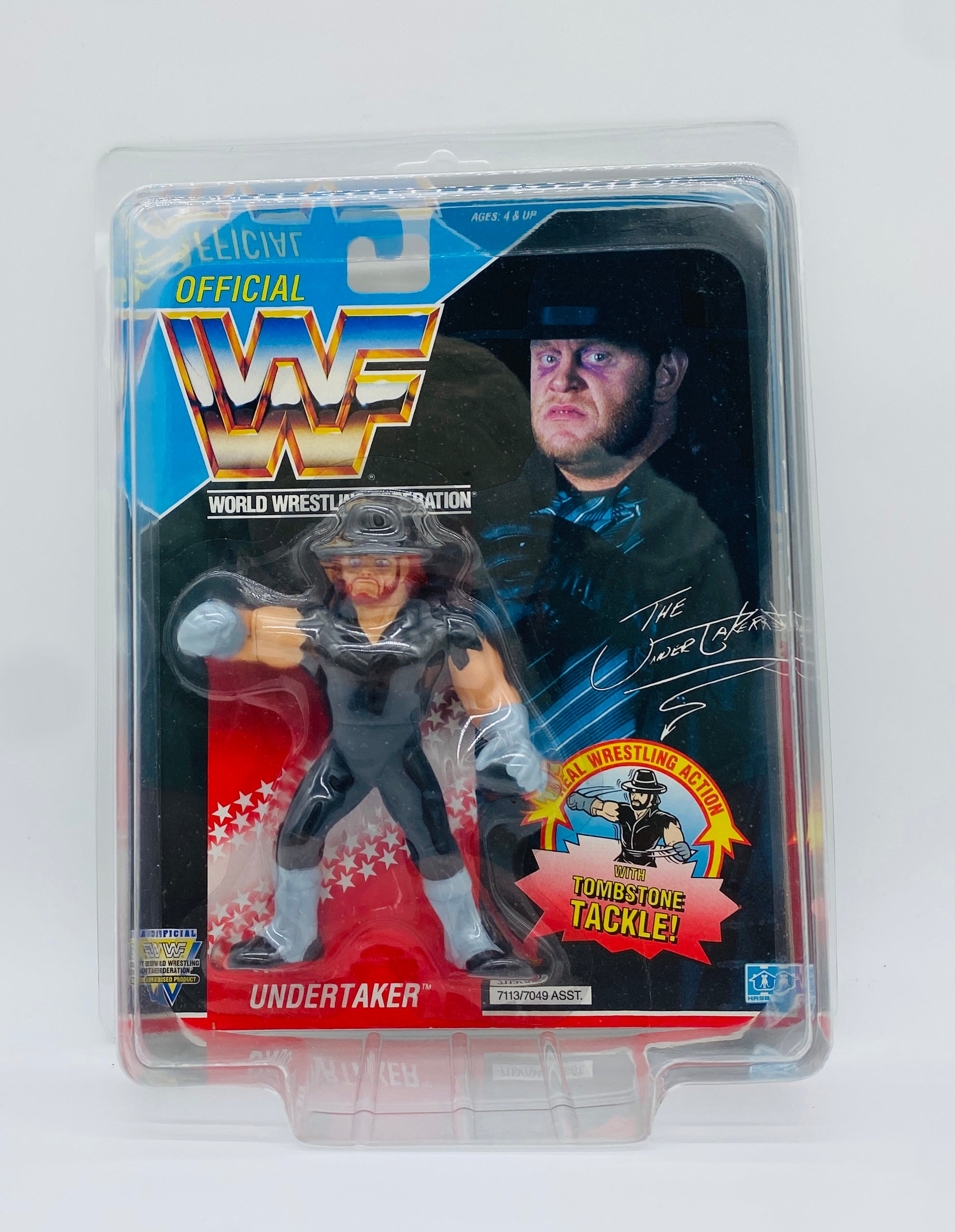 Vintage WWF Undertaker Hasbro Figure 1990s – Factory Sealed MOC with Tombstone Tackle! Rare Early Deadman