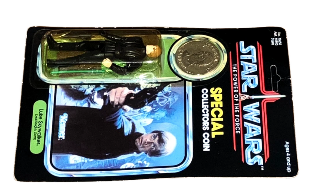 Vintage Kenner Luke Skywalker Jedi Knight Star Wars POTF MOC Unpunched w Coin