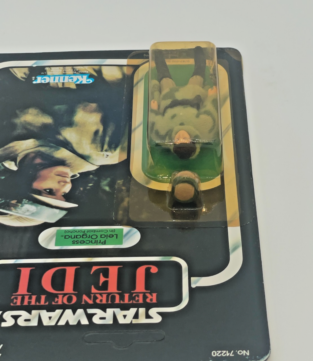 Vintage Star Wars Princess Leia Combat Poncho Kenner Canada 1983 RotJ Figure MOC