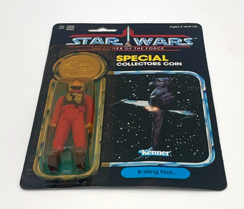 Star Wars B-Wing Pilot PotF Unpunched Figure w Collectors Coin Last 17 MOC