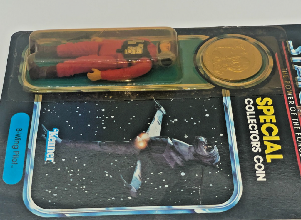 Star Wars B-Wing Pilot PotF Unpunched Figure w Collectors Coin Last 17 MOC