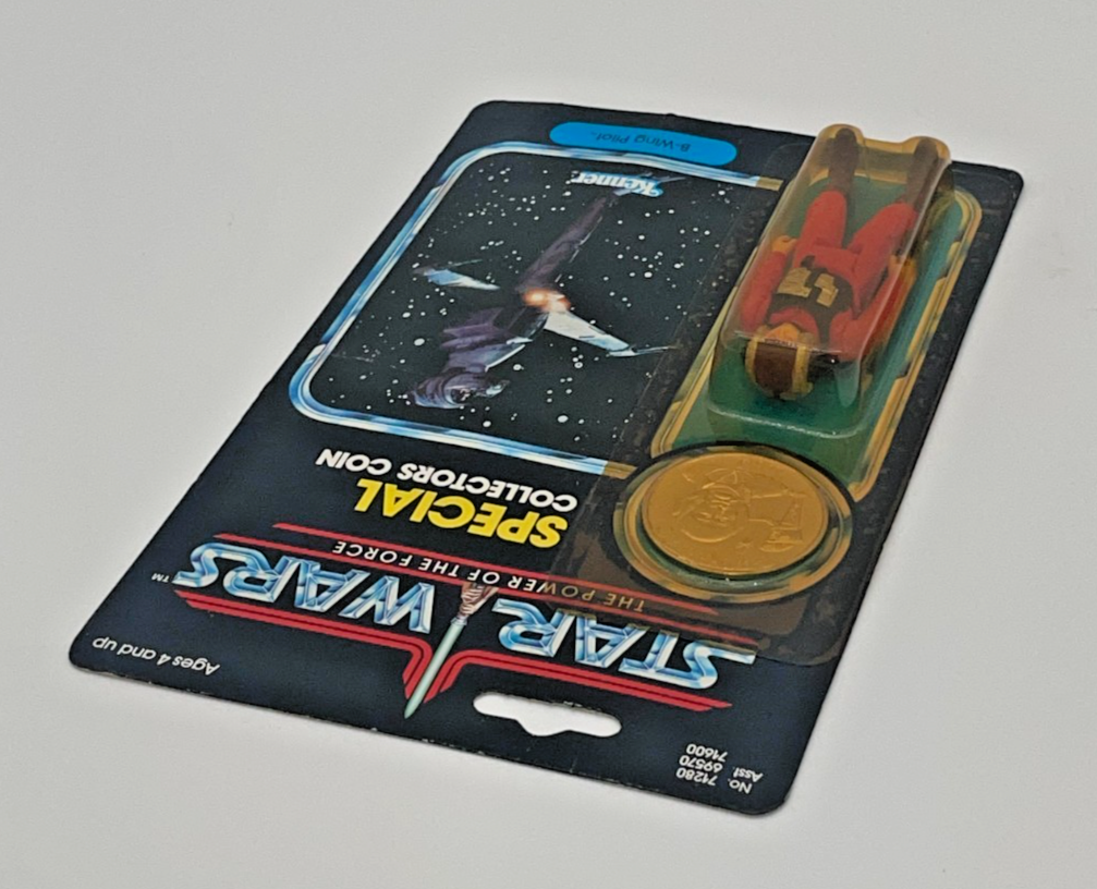 Star Wars B-Wing Pilot PotF Unpunched Figure w Collectors Coin Last 17 MOC