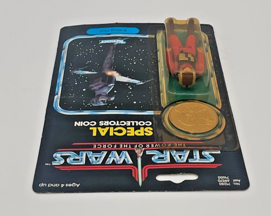 Star Wars B-Wing Pilot PotF Unpunched Figure w Collectors Coin Last 17 MOC