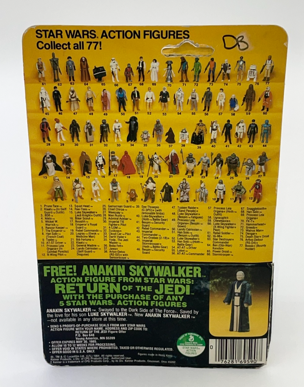 Vintage Star Wars Rancor Keeper 77 Back 1983 RotJ MOC Sealed Figure Kenner NEW