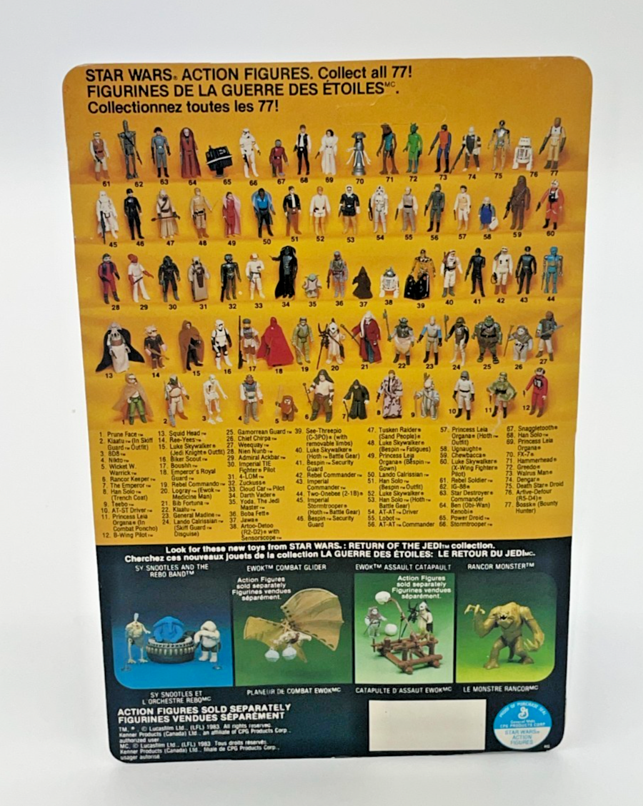 Vintage Star Wars Princess Leia Combat Poncho Kenner Canada 1983 RotJ Figure MOC