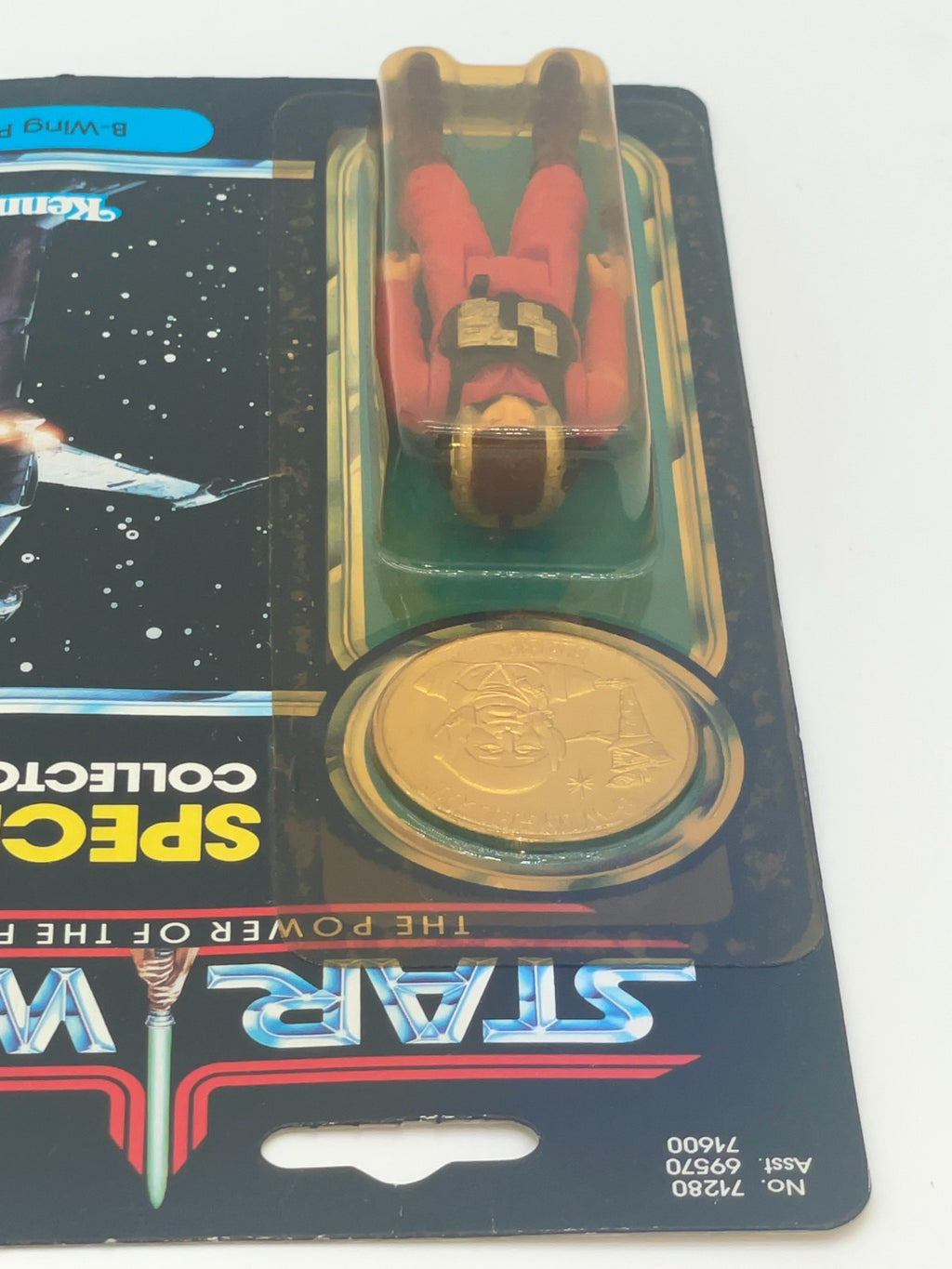 Star Wars B-Wing Pilot PotF Unpunched Figure w Collectors Coin Last 17 MOC