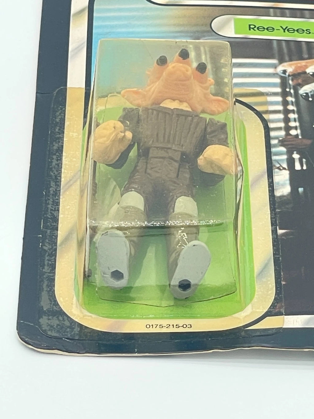 Vintage Star Wars Ree-Yees 65 Back CRACKED BUBBLE 1983 Carded Figure RotJ MOC