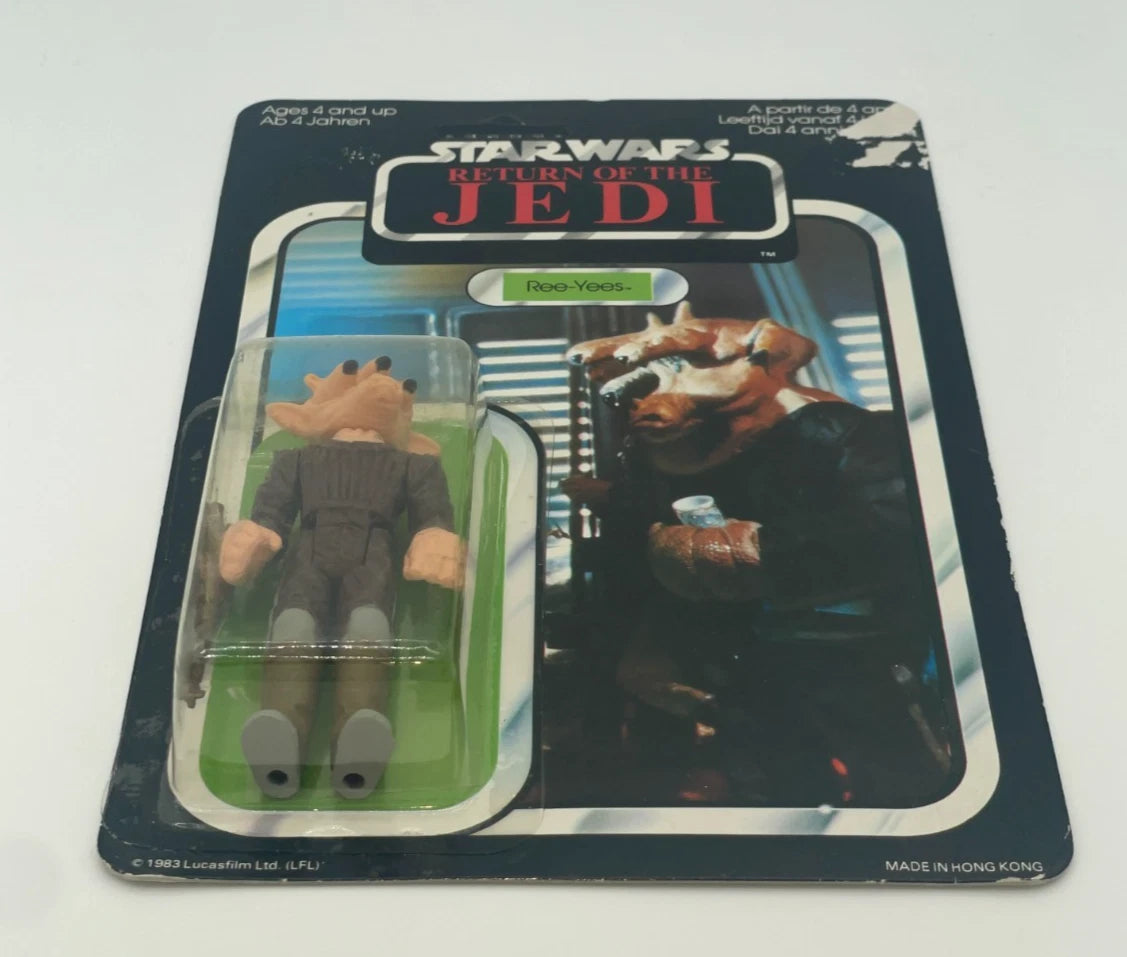 Vintage Star Wars Ree-Yees Palitoy 65A Back 1983 Carded Figure RotJ MOC NEW