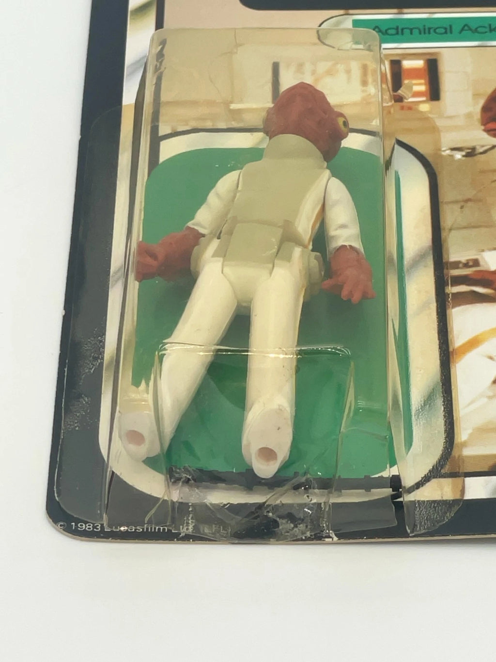 Vintage Star Wars Admiral Ackbar Palitoy CRACKED BUBBLE 1983 RotJ Figure MOC