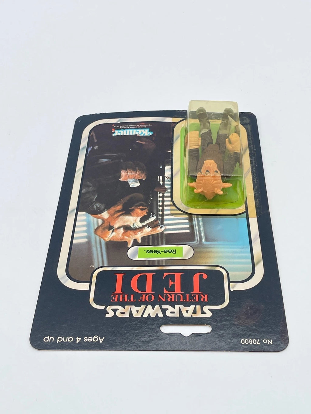 Vintage Star Wars Ree-Yees 65 Back CRACKED BUBBLE 1983 Carded Figure RotJ MOC