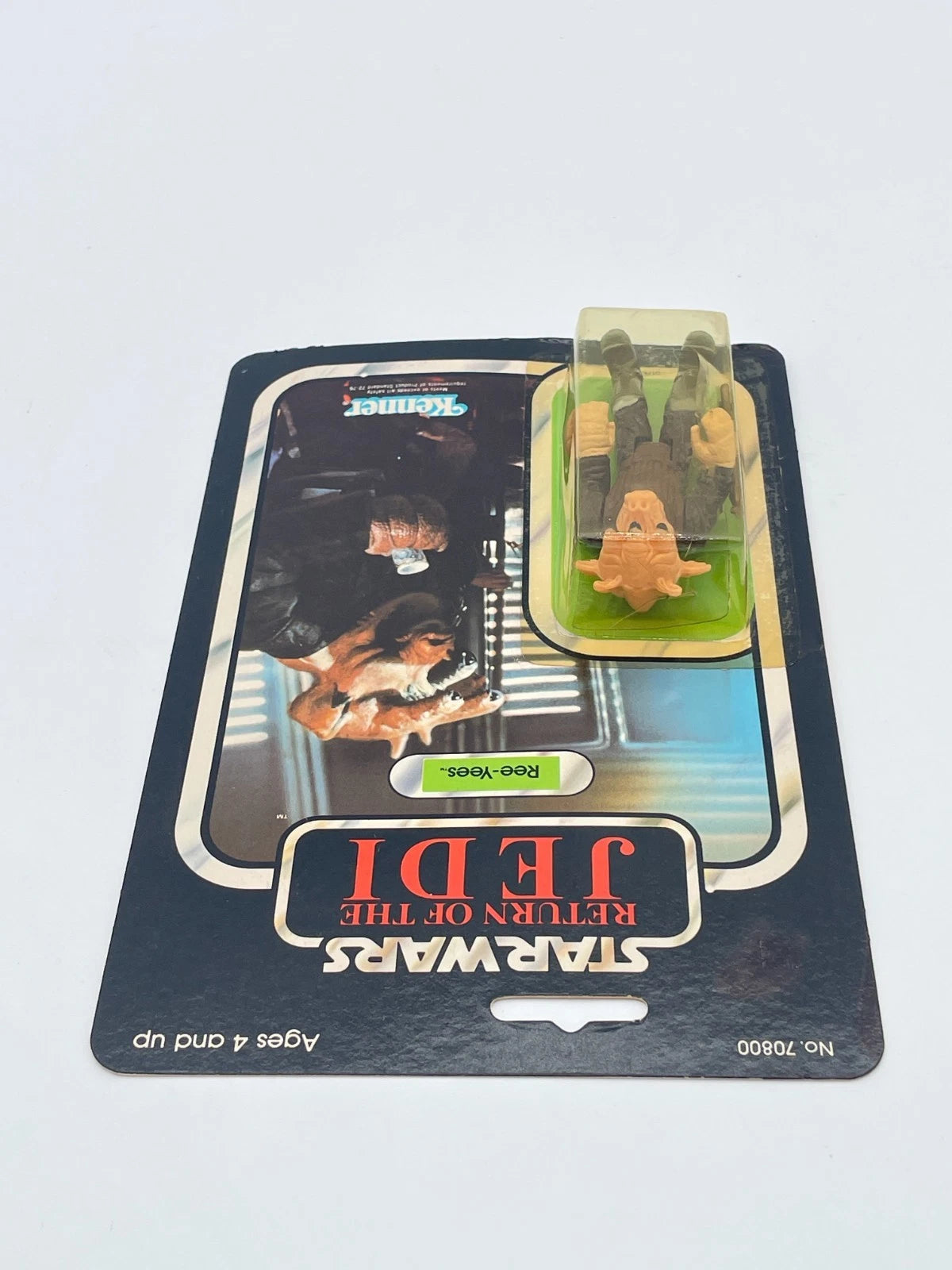Vintage Star Wars Ree-Yees 65 Back CRACKED BUBBLE 1983 Carded Figure RotJ MOC