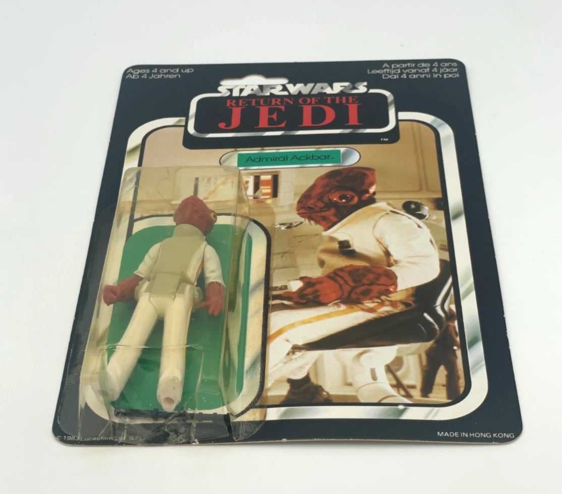 Vintage Star Wars Admiral Ackbar Palitoy CRACKED BUBBLE 1983 RotJ Figure MOC