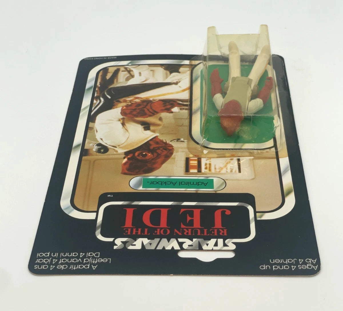Vintage Star Wars Admiral Ackbar Palitoy CRACKED BUBBLE 1983 RotJ Figure MOC