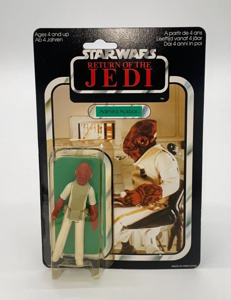 Vintage Star Wars Admiral Ackbar Palitoy CRACKED BUBBLE 1983 RotJ Figure MOC